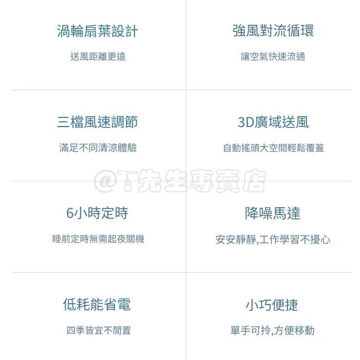 小米 小達飛躍桌面便攜循環扇 可定時 DC直流扇 迷你室內臺式風扇 桌扇 電風扇(台灣現貨)-細節圖3