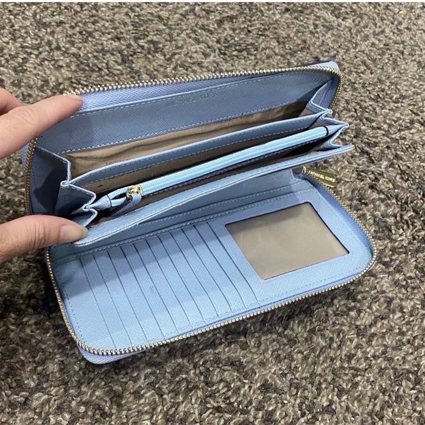 水藍色Michael Kors 防刮長夾-細節圖4