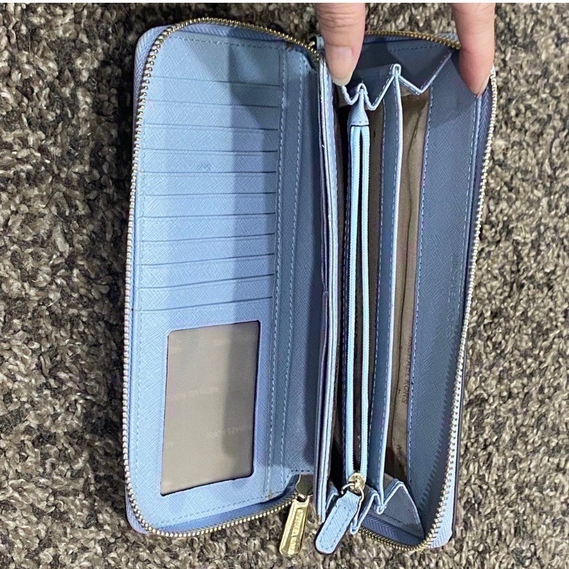 水藍色Michael Kors 防刮長夾-細節圖7