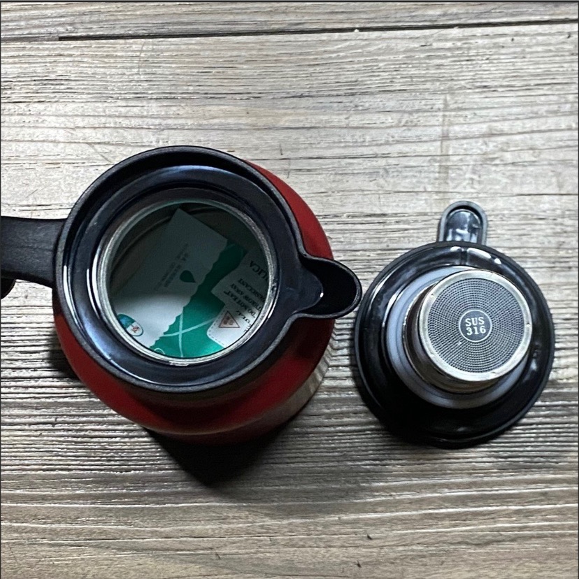 大容量316不銹鋼長效保溫燜茶壺 茶葉與水可分離 泡茶水壺(全新酒紅色）-細節圖3