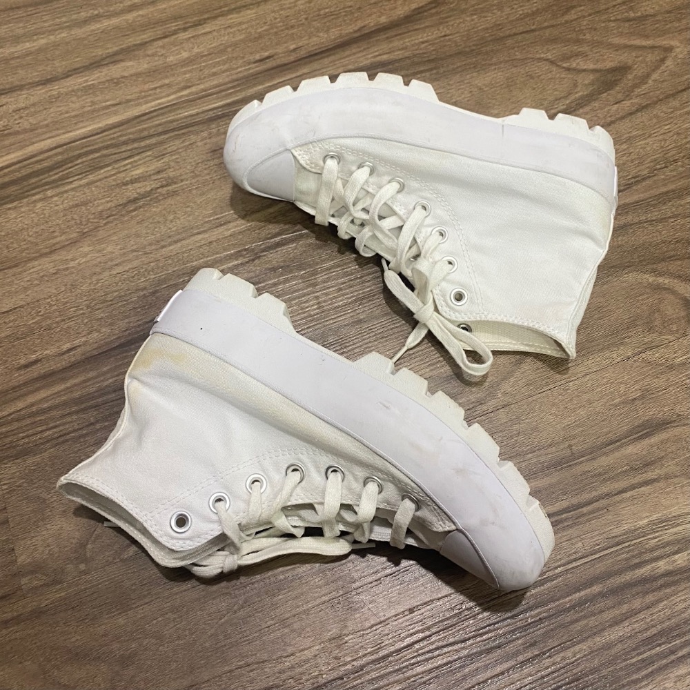 （熱賣款）正品 CONVERSE 休閒鞋 All Star Lugged 白色高筒帆布鞋 鋸齒 厚底 增高 女鞋5659-細節圖5