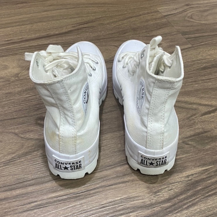 （熱賣款）正品 CONVERSE 休閒鞋 All Star Lugged 白色高筒帆布鞋 鋸齒 厚底 增高 女鞋5659-細節圖6