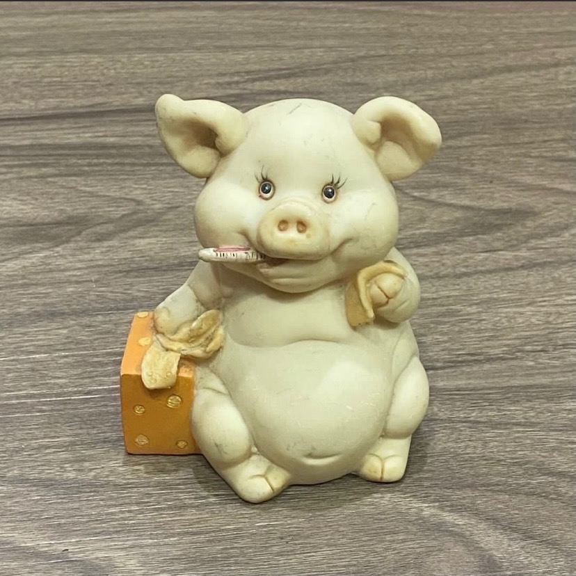 歐風 精緻工藝 音樂發財豬撲滿/生病發財豬撲滿/存錢筒/歐洲藝術品/公仔/擺飾收藏/歐風擺設-細節圖3