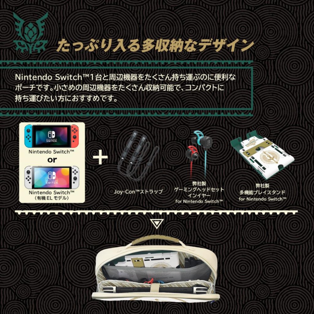 【可可電玩】<現貨>Switch HORI《薩爾達傳說 王國之淚 主機收納包》主機包 薩爾達 收納包 外出包 攜帶包-細節圖4