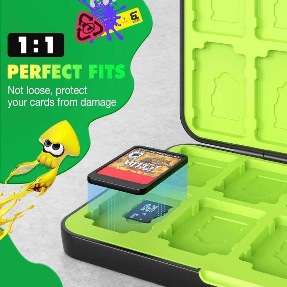 【可可電玩】現貨 Switch《斯普拉遁 玻璃鋼化卡帶收納盒》漆彈 卡帶收納盒 卡匣盒 24入 卡帶盒 卡匣收納盒-細節圖2