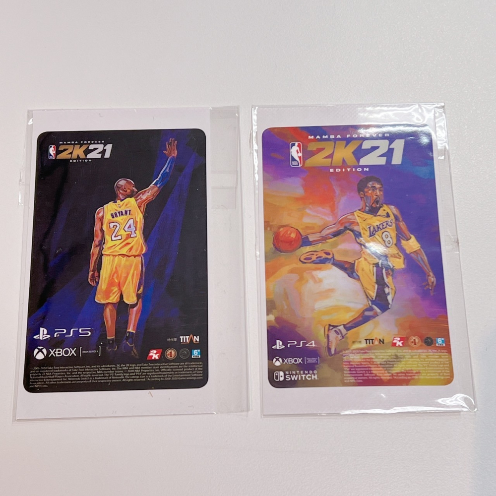 【可可電玩】<現貨>PS5 NBA 2K21 2K22 KOBE 黑曼巴 紀念卡貼 悠遊卡貼紙 2K 限量特典-細節圖2