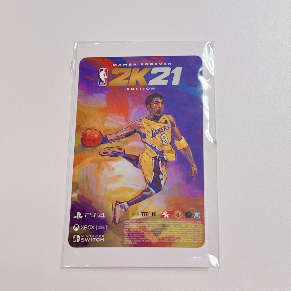 【可可電玩】<現貨>PS5 NBA 2K21 2K22 KOBE 黑曼巴 紀念卡貼 悠遊卡貼紙 2K 限量特典-細節圖5