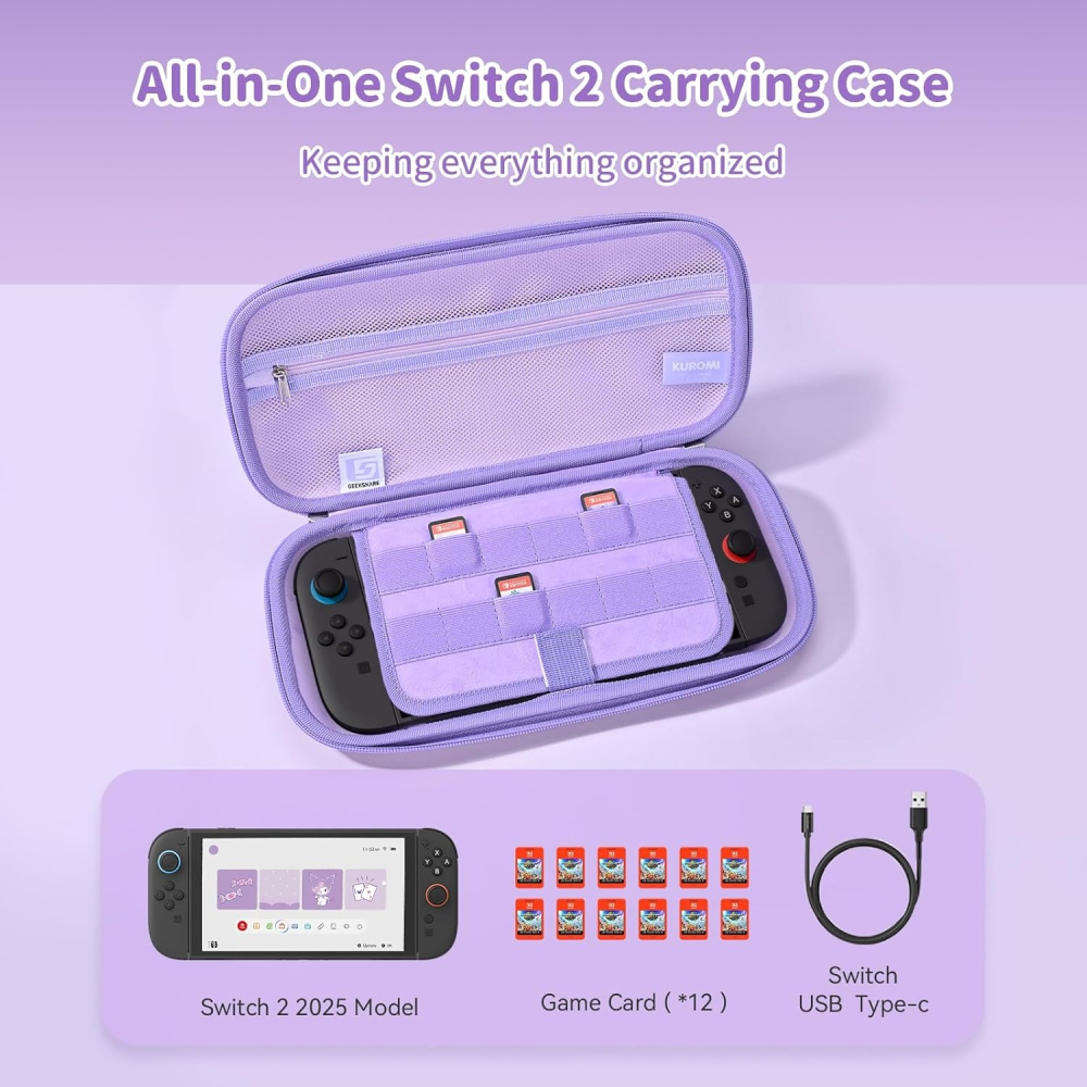 【可可電玩】NS2 Switch2《極想 三麗鷗 糖果派對 主機包》收納包 凱蒂貓 大耳狗 酷洛米 布丁狗 主機包-細節圖3