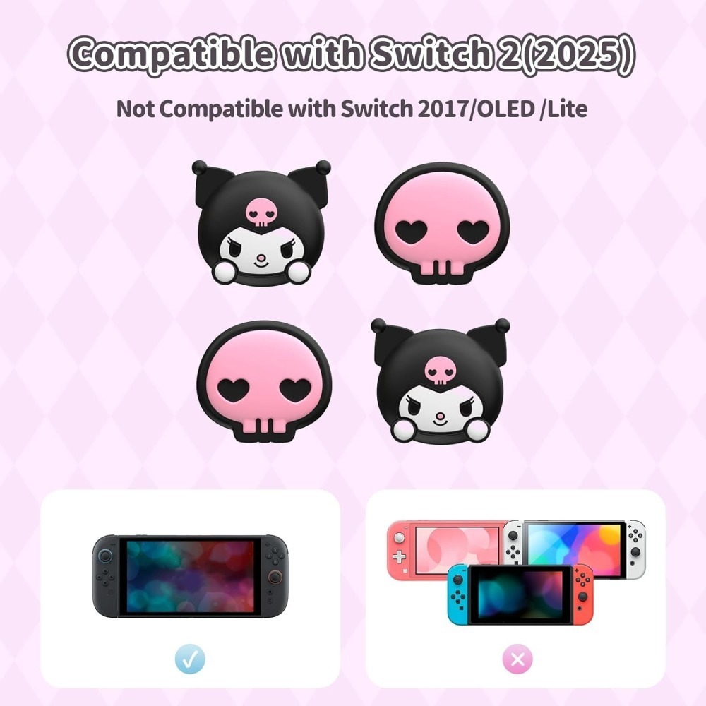 【可可電玩】Switch2 NS2《極想 三麗鷗 角色蘑菇頭》大耳狗 酷洛米 布丁狗 凱蒂貓 保護套 搖桿帽-細節圖6
