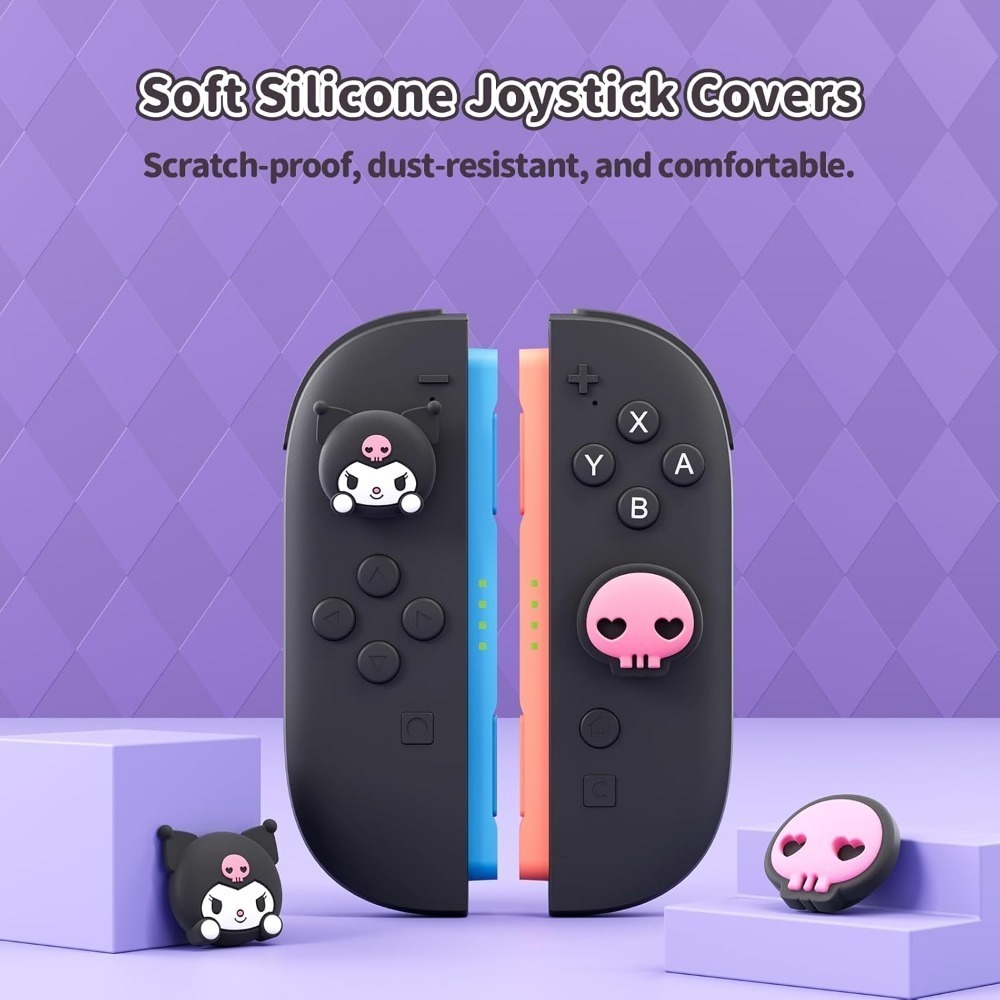 【可可電玩】Switch2 NS2《極想 三麗鷗 角色蘑菇頭》大耳狗 酷洛米 布丁狗 凱蒂貓 保護套 搖桿帽-規格圖8