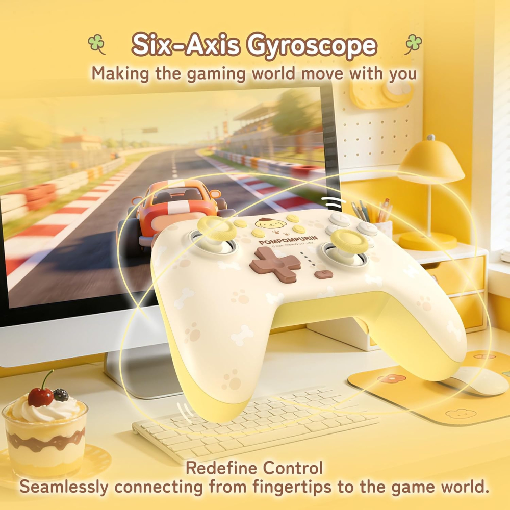 【可可電玩】極想 三麗鷗 布丁狗 無線手把 sanrio 手把 搖桿 支援NS2/NS/PC/iOS/安卓-細節圖4