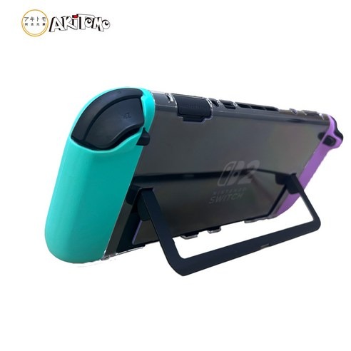 【可可電玩】Switch2 NS2 紫綠 主機殼套組 水晶保護殼 + 矽膠手把套 紫綠手把 矽膠套 防撞 防塵 保護殼-細節圖3