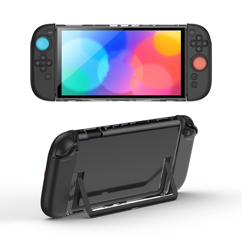 【可可電玩】Switch2 NS2 良值 透明PC保護殼+矽膠手把套+蘑菇頭 合身主機殼 水晶殼 水晶保護殼-規格圖7
