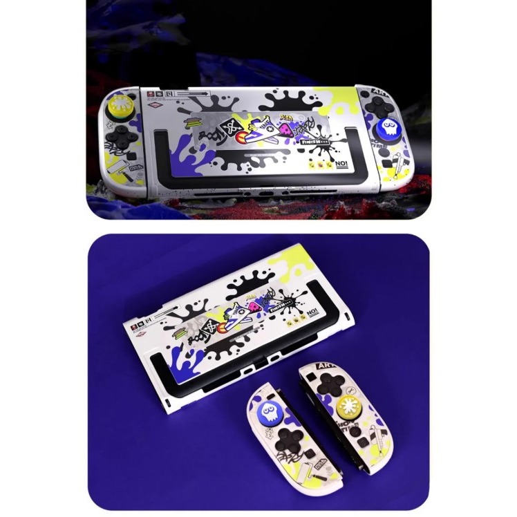 【可可電玩】Switch2 NS2 良值 漆彈主機保護殼套組 保護殼 含蘑菇頭 合身主機殼 手把套-細節圖2