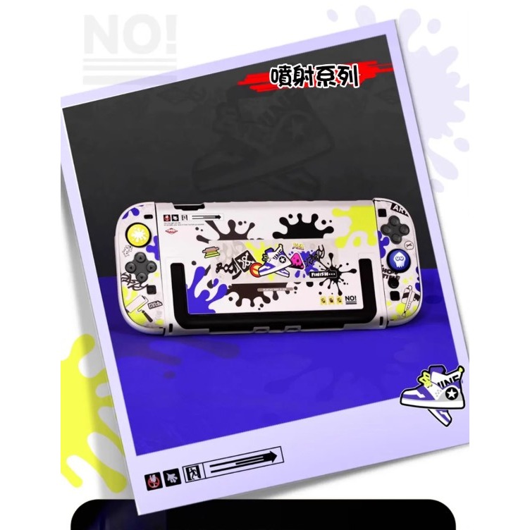 【可可電玩】Switch2 NS2 良值 漆彈主機保護殼套組 保護殼 含蘑菇頭 合身主機殼 手把套-細節圖5