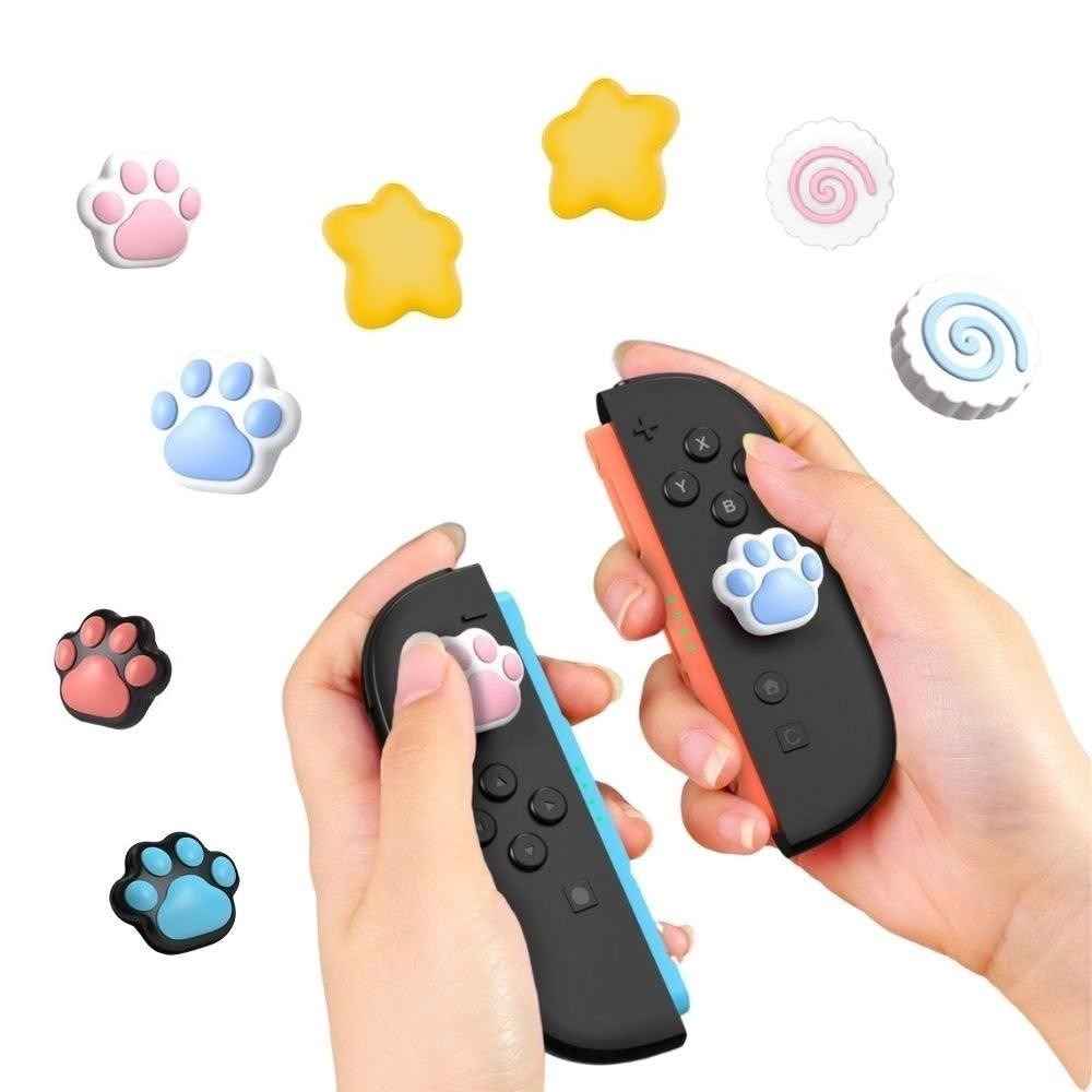 【可可電玩】Switch2 NS2 良值 貓掌 星星 漆彈 薩爾達 蘑菇頭 保護套 Joycon蘑菇頭 搖桿套-細節圖3