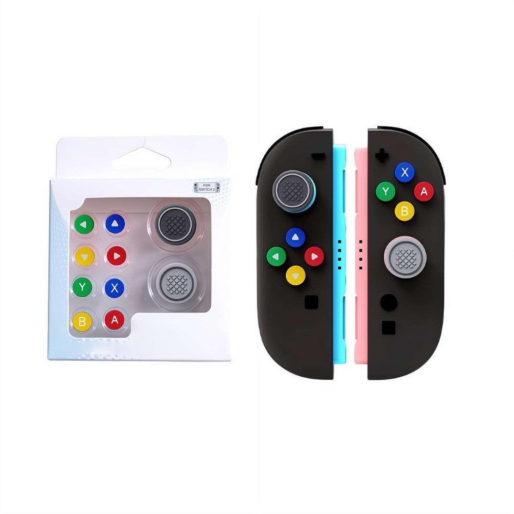 【可可電玩】Switch2 NS2 復古 GB 彩色按鈕 蘑菇頭 保護套 十字貼 按鈕貼 Joycon保護套 搖桿帽-規格圖7