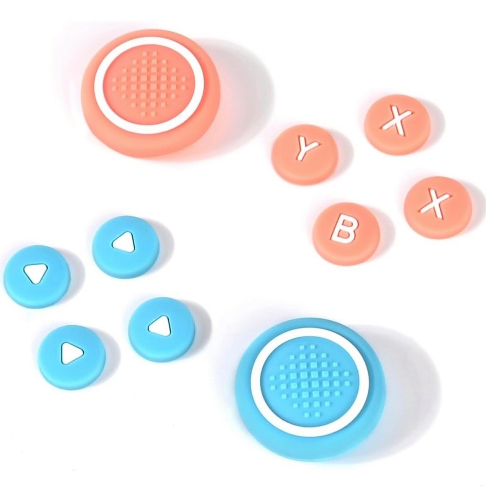 【可可電玩】Switch2 NS2 藍橙 橘藍 粉藍 粉橘 按鈕 蘑菇頭 保護套 十字貼 按鈕貼 Joycon 搖桿帽-細節圖7