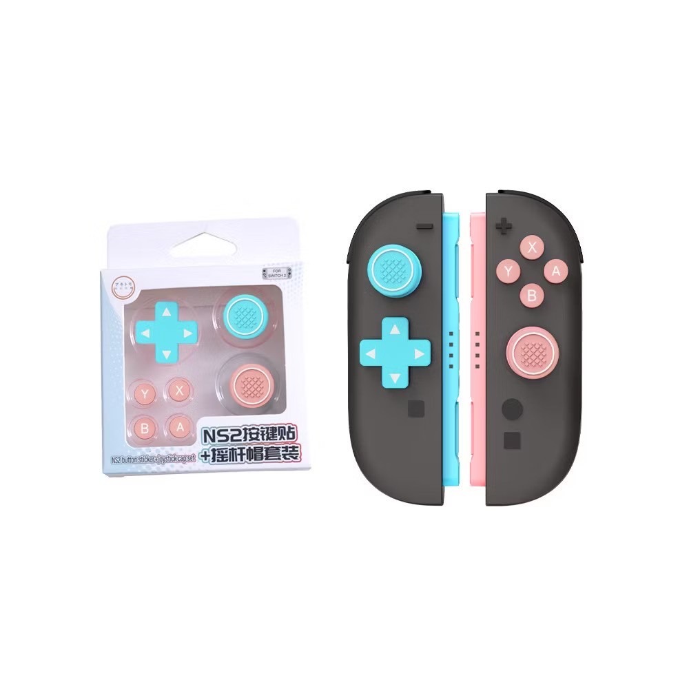 【可可電玩】Switch2 NS2 藍橙 橘藍 粉藍 粉橘 按鈕 蘑菇頭 保護套 十字貼 按鈕貼 Joycon 搖桿帽-規格圖8