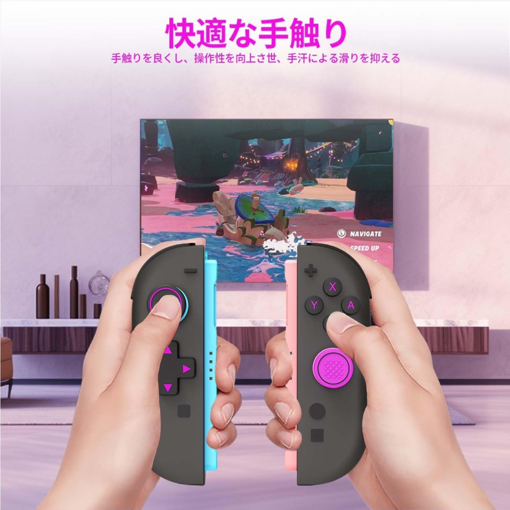 【可可電玩】Switch2 NS2 潮酷黑紅 酷炫 紅黑 按鈕 蘑菇頭 保護套 十字貼 按鈕貼 搖桿帽-細節圖3