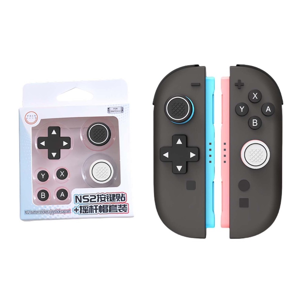 【可可電玩】Switch2 NS2 黑白 簡約 按鈕 蘑菇頭 保護套 十字貼 按鈕貼 搖桿帽-規格圖8
