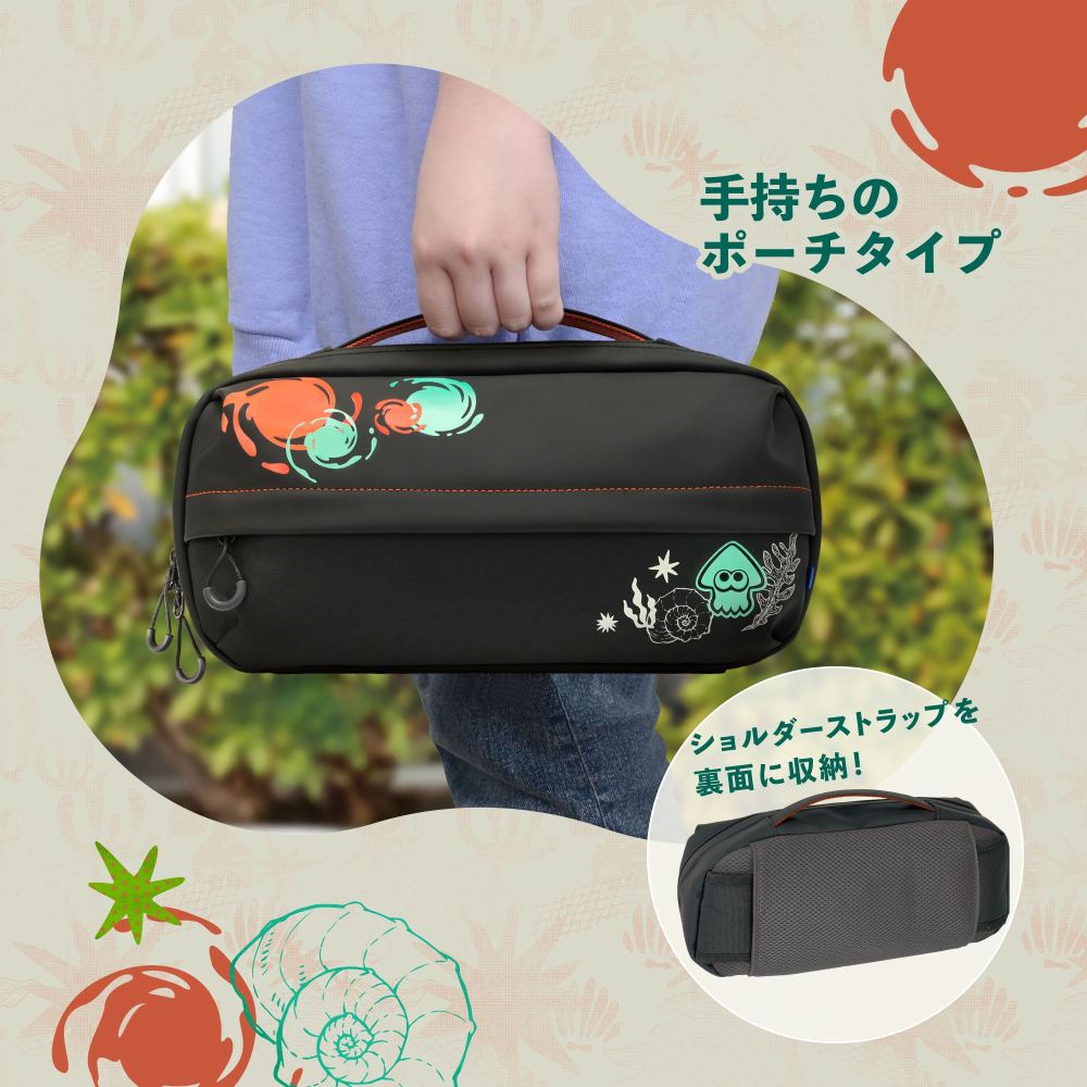 【可可電玩】預購 NS/NS2 HORI 斯普拉遁 塗擊隊 主機收納包 單肩包 斜背包 收納包 主機包 手提包 漆彈-細節圖4