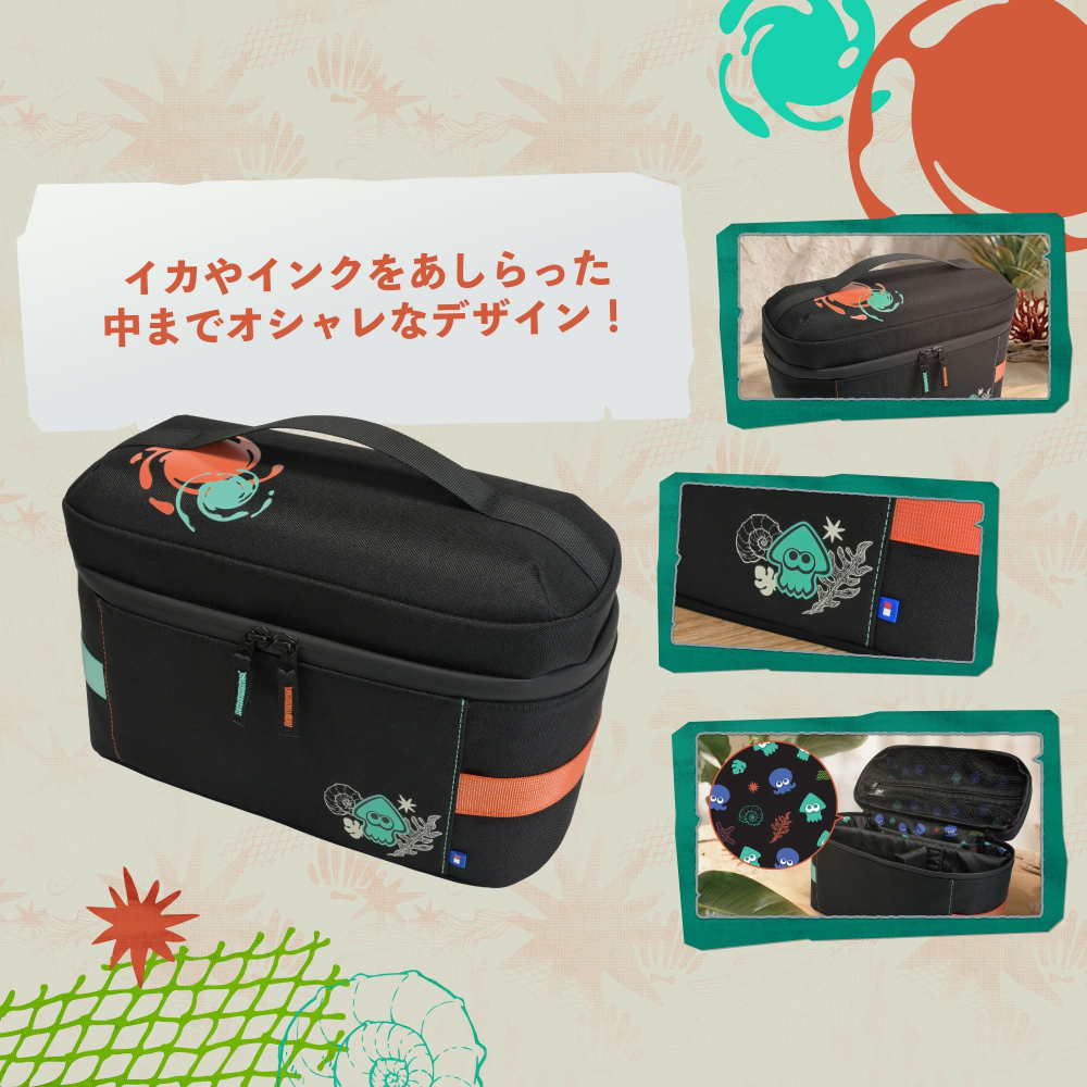 【可可電玩】預購 NS / NS2 HORI 斯普拉遁 塗擊隊 便攜大容量收納包 主機箱 漆彈 大收納包-細節圖2