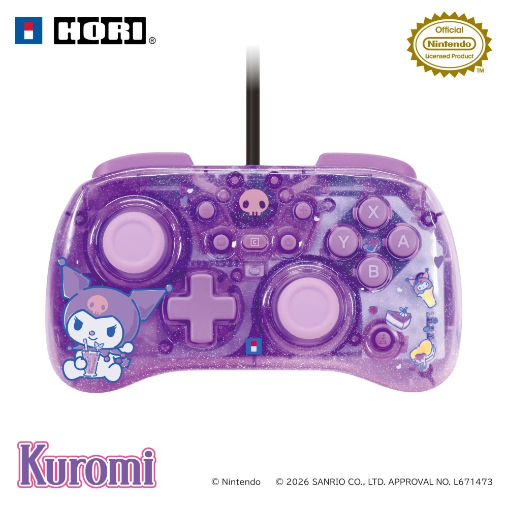 【可可電玩】NS / NS2 HORI 酷洛米 有線控制器 TURBO 迷你版 三麗鷗 庫洛米 sanrio 迷你搖桿-細節圖7