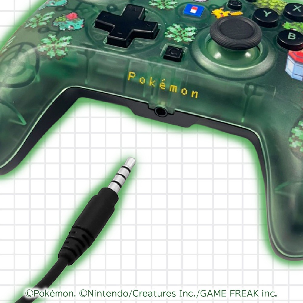 【可可電玩】NS/NS2/PC HORI 寶可夢 30周年 像素風 綠色 點陣圖 有線搖桿 連發 手把 TURBO-細節圖5