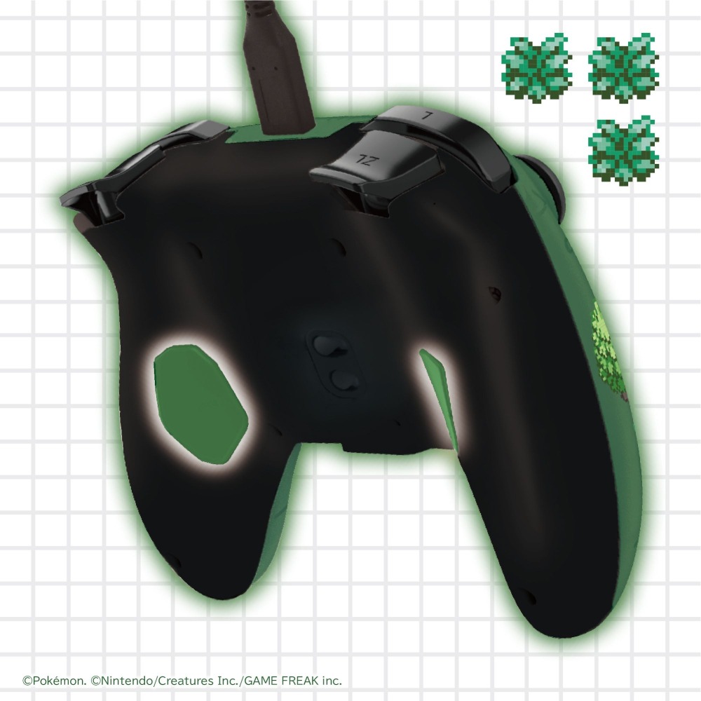 【可可電玩】NS/NS2/PC HORI 寶可夢 30周年 像素風 綠色 點陣圖 有線搖桿 連發 手把 TURBO-細節圖9