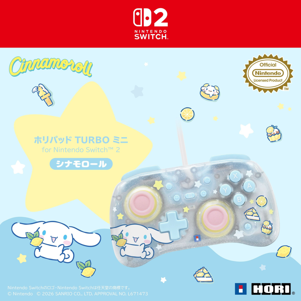 【可可電玩】NS / NS2 HORI 大耳狗 有線控制器 TURBO 迷你版 三麗鷗 喜拿 sanrio 迷你搖桿-細節圖7