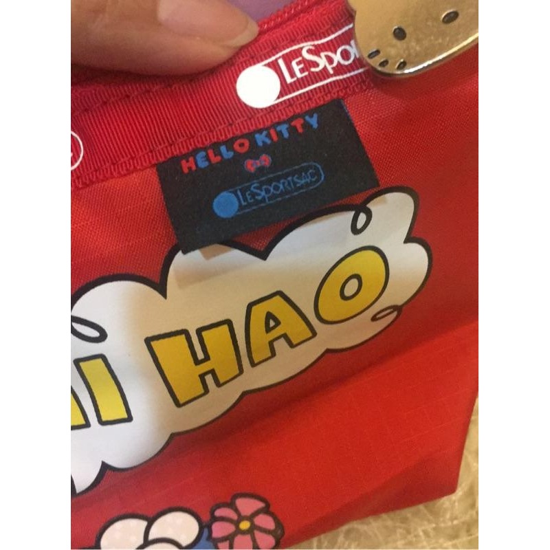 Hello Kitty 聯名款 Lesportsac 手提防水化妝包 現貨限量-細節圖7