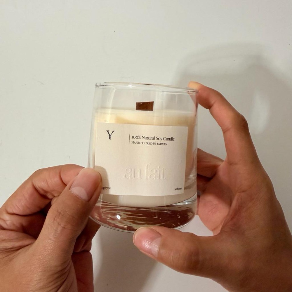 au fait No.Y 無畏盛放 療癒香氛蠟燭 台灣手工製大豆香薰蠟燭 融蠟燈可 木質玫瑰可放鬆舒壓-細節圖5