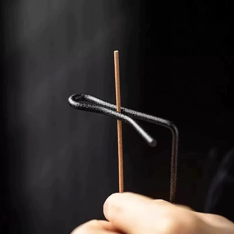 au fait｜無非 簡約線香座 可各款線香 胡桃木線香座 香插 線香盤 直立線香座 金屬烤漆支架日式日本線香座-細節圖4