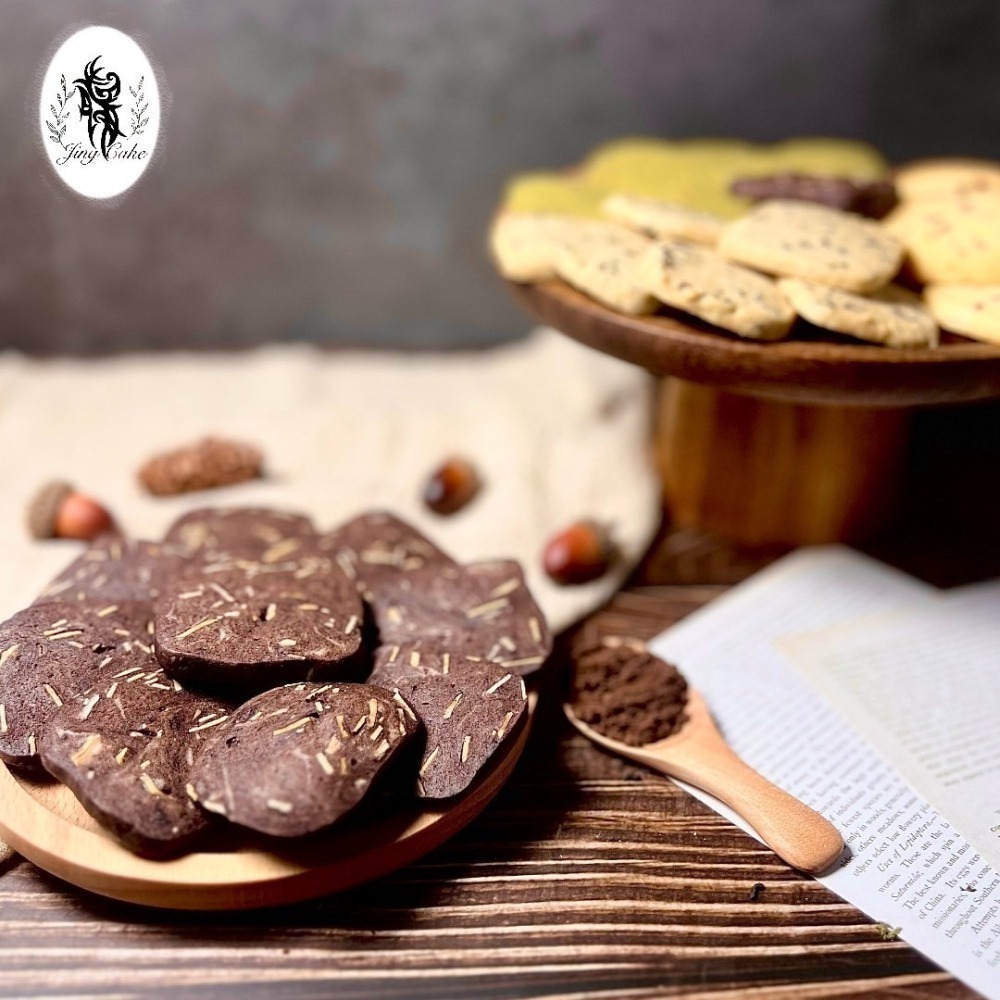 【靜烘焙】可可杏仁餅乾 100g／230g（袋裝）｜下午茶點心｜堅果餅乾｜團購美食-細節圖2