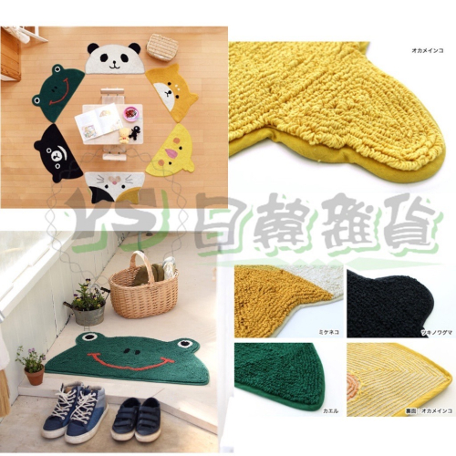 日本 tomo 動物造型 地墊 地毯 玄關 浴室 腳踏墊 樹懶 柴犬 鸚鵡 貓熊 貓咪 tesoro