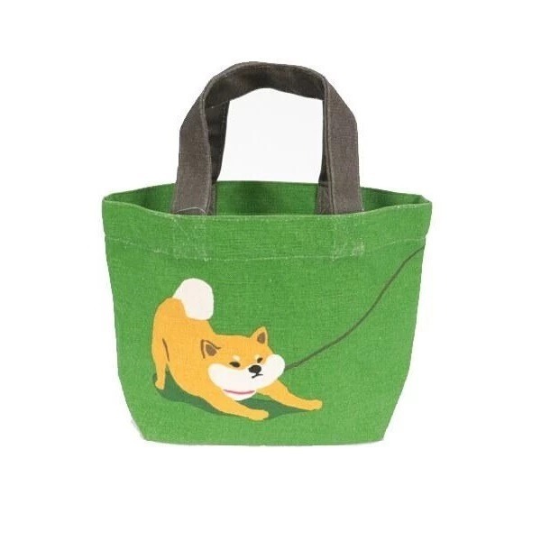 日本 可愛 堅挺 帆布包 手提包 手提袋 便當袋 購物袋 貓咪 黑貓 鬥牛犬 法鬥 柴犬 豆柴-規格圖1