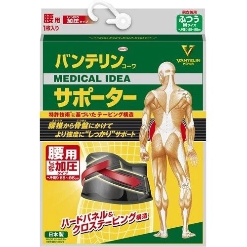 日本 Vantelin Kowa 萬特力 加壓 腰部 束帶 機能型 腰用 運動 護具 腰帶-規格圖1