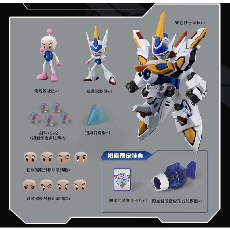 特價 次元POWER BB白騎士 組裝模型 附初回特典-細節圖7