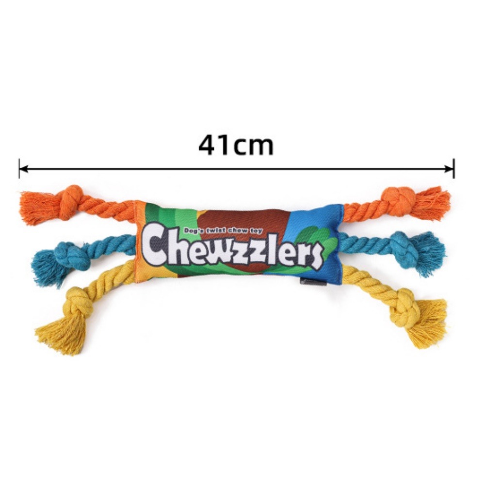 巨安戶外【112110332】 彩虹扭扭糖果玩具狗狗磨牙耐咬發聲玩具-細節圖3
