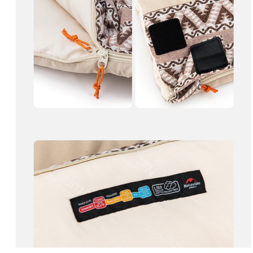 巨安戶外【113030312】挪客玲瓏信封睡袋大人戶外帳篷可拼露營睡袋-細節圖10