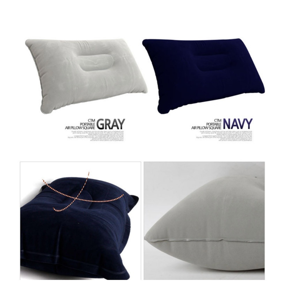 巨安戶外【113030311】兩入 大加厚植絨方形露營睡袋枕午休靠墊折疊旅行枕頭-細節圖5