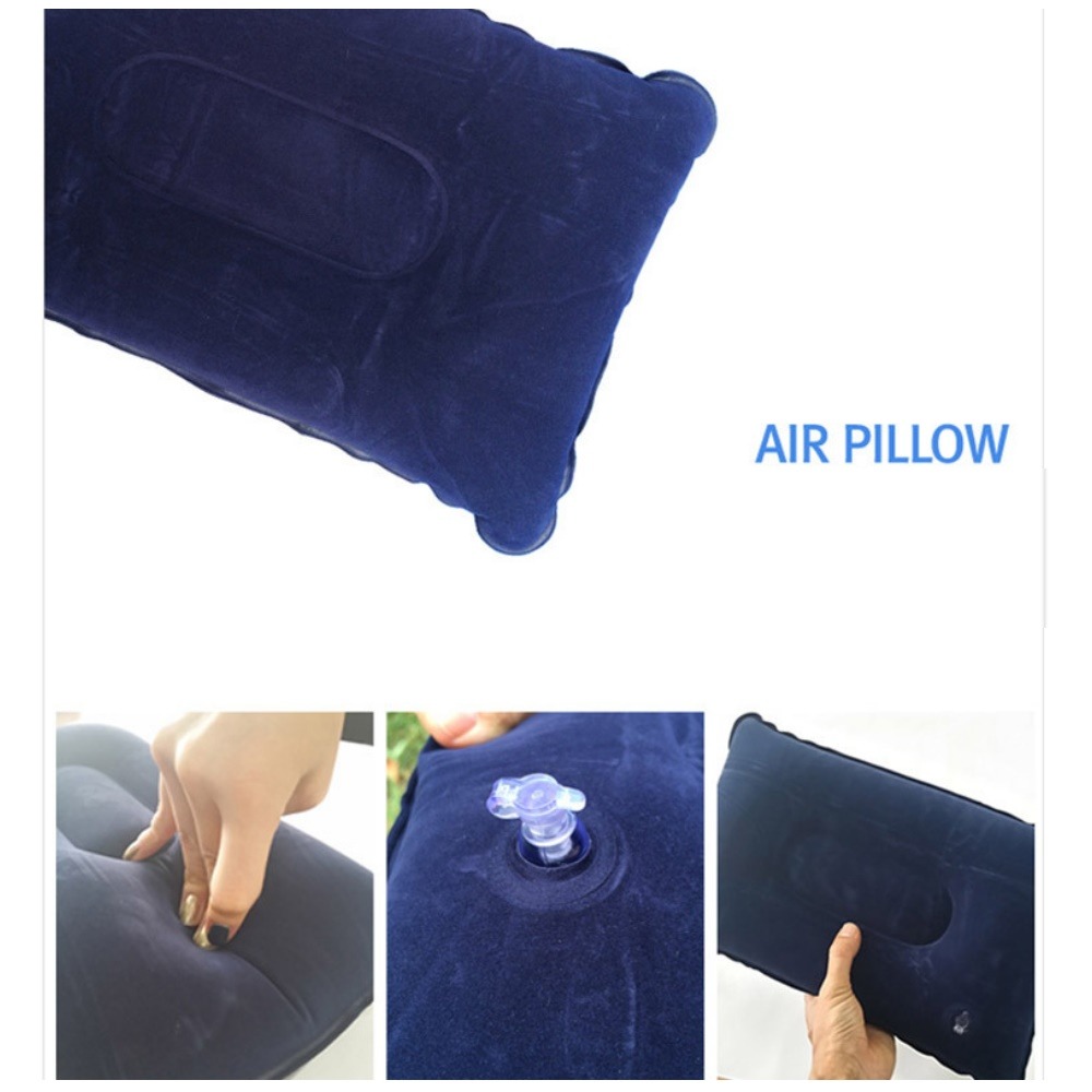 巨安戶外【113030311】兩入 大加厚植絨方形露營睡袋枕午休靠墊折疊旅行枕頭-細節圖6