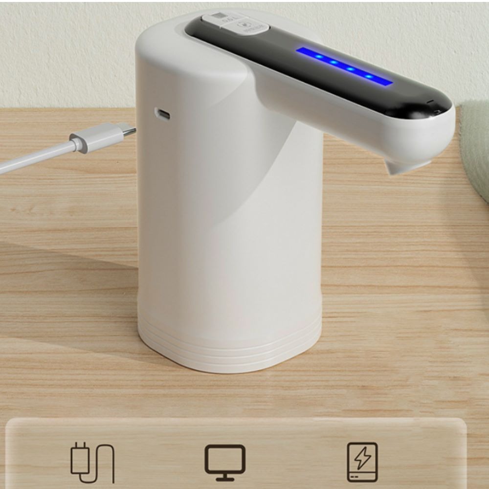 巨安戶外【113030302】新款桶裝水雙泵抽水器tyep-c充電家用電動純水桶壓水器-細節圖3