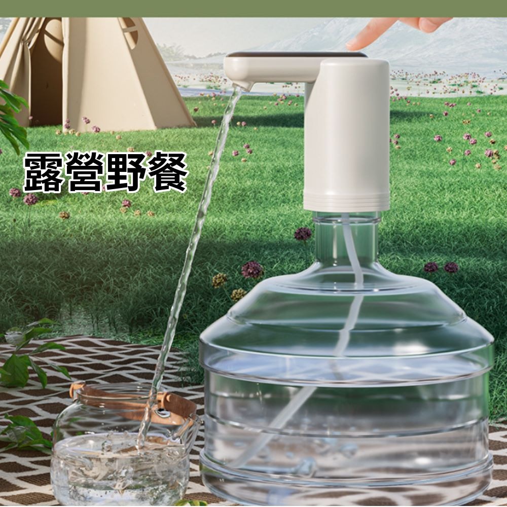 巨安戶外【113030302】新款桶裝水雙泵抽水器tyep-c充電家用電動純水桶壓水器-細節圖8