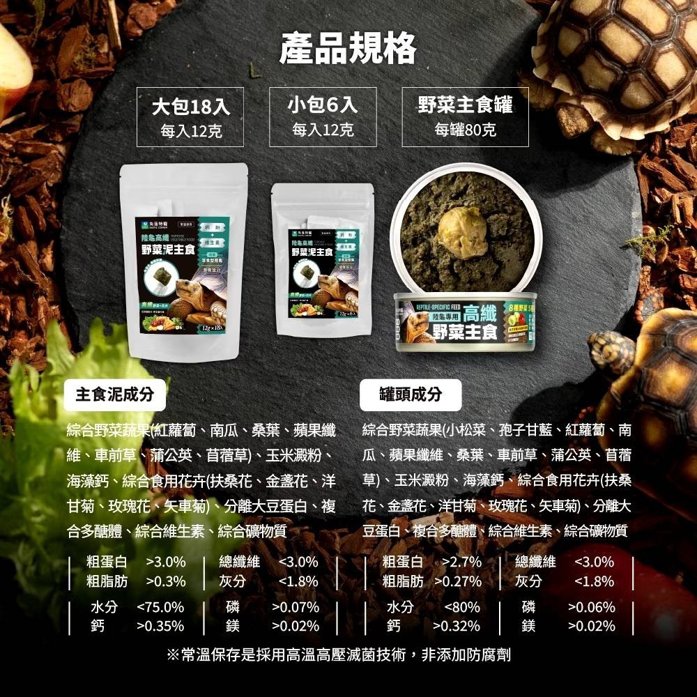 【陸龜小學堂】陸龜高纖野菜泥罐頭 單罐 80g 陸龜飼料  草食型飼料   野菜泥罐頭-細節圖3