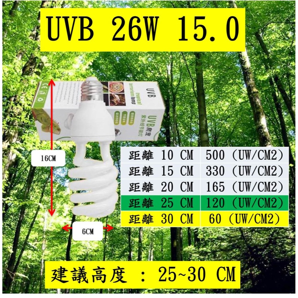 【陸龜小學堂】UVB燈泡 紫外線燈 爬蟲補鈣燈-細節圖3