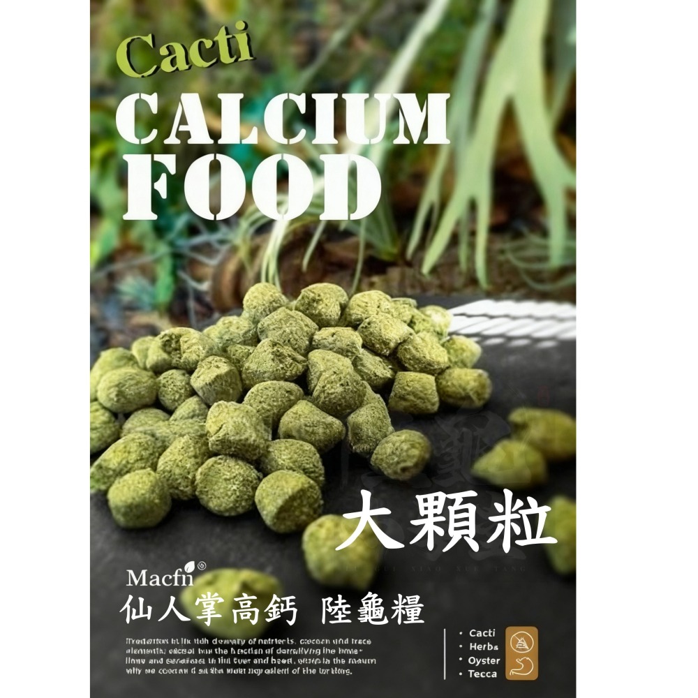 【陸龜小學堂】Macfn 仙人掌 高鈣大顆粒 陸龜飼料 1.2kg/100克 (小包裝)-細節圖2