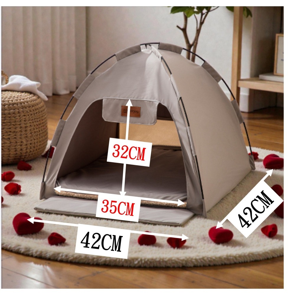 【陸龜小學堂】寵物小帳棚 可折疊 可拆洗 貓帳篷 狗帳篷-細節圖4