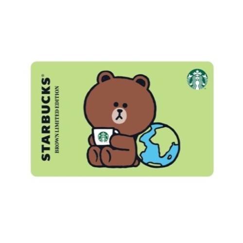 《星巴克》 STARBUCK LINE FRIENDS 熊愛地球隨行卡